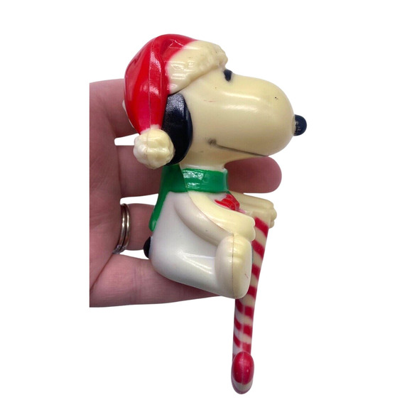 Vintage Snoopy Christmas Stocking Holder Hanger Plastic Retro 1970s 1980s - Picture 6 of 12
